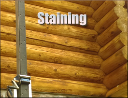  West Mansfield, Ohio Log Home Staining